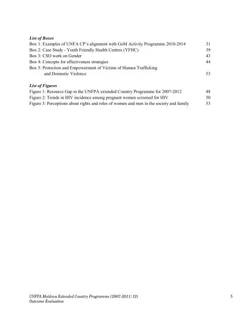 Country Programme (2007-2011/2012) evaluation - UNFPA Moldova