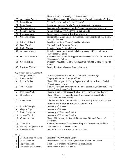 Country Programme (2007-2011/2012) evaluation - UNFPA Moldova