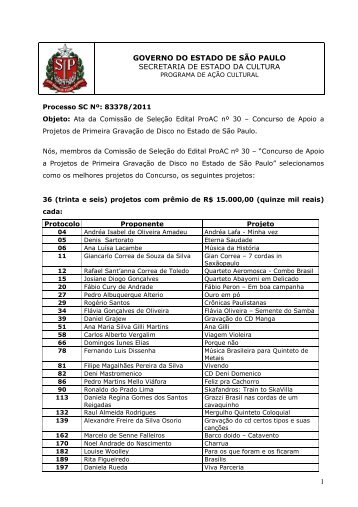 Processo SC nÂº 555/2007 - Secretaria de Estado da Cultura ...
