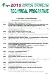 2010 Technical Program - CIGRE US National Committee