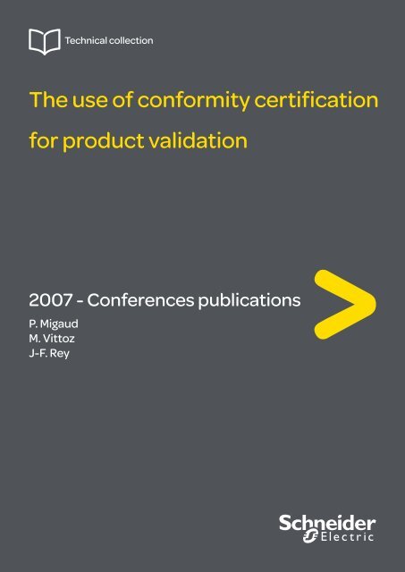 The use of conformity certification for product ... - Schneider Electric