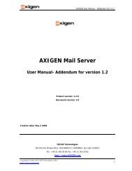 AXIGEN Mail Server User Manual- Addendum for version 1.2