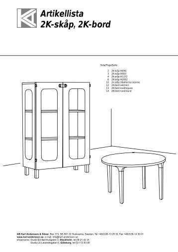 2K-cabinet - Karl Andersson & SÃ¶ner