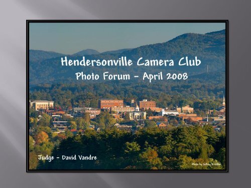Photo Album - Camera Club of Hendersonville