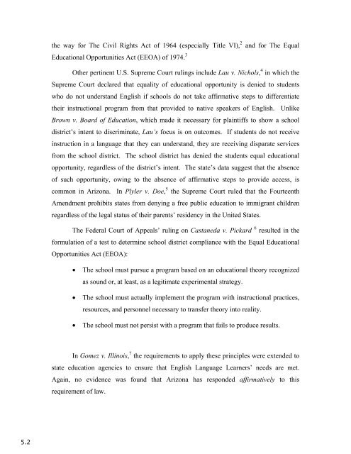 The Condition of Minority Access and Participation in Arizona: 2004