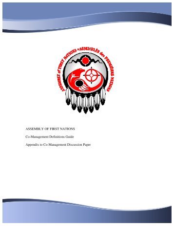 ASSEMBLY OF FIRST NATIONS Co-Management Definitions Guide ...