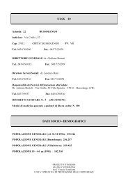 ULSS 22 DATI SOCIO - DEMOGRAFICI - Dronet