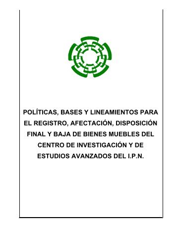 PolÃ­ticas, Bases y Lineamientos para el Registro, AfectaciÃ³n ...