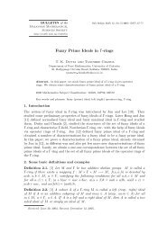 Fuzzy Prime Ideals in Î-rings - European Mathematical Society
