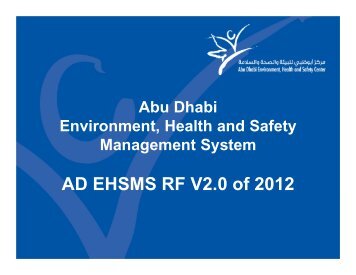 AD EHSMS RF V2.0 of 2012