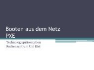 Booten aus dem Netz PXE - Rechenzentrum CAU Kiel