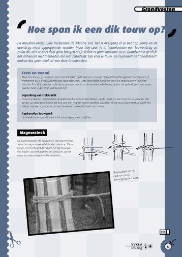 Hoe span ik een dik touw op? - Scouts en Gidsen Vlaanderen