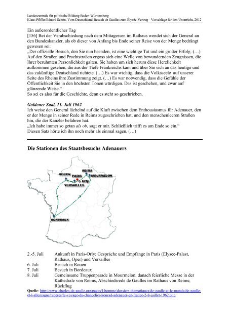 Modul 1 LUDWIGSBURG 9. SEPTEMBER 1962 ... - Charles de Gaulle