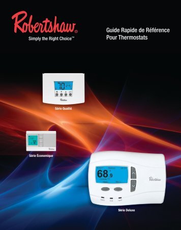 Guide Rapide de Référence Pour Thermostats - Uni-Line