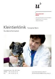 Kundeninformation - Vetsuisse-Fakultät - Universität Bern