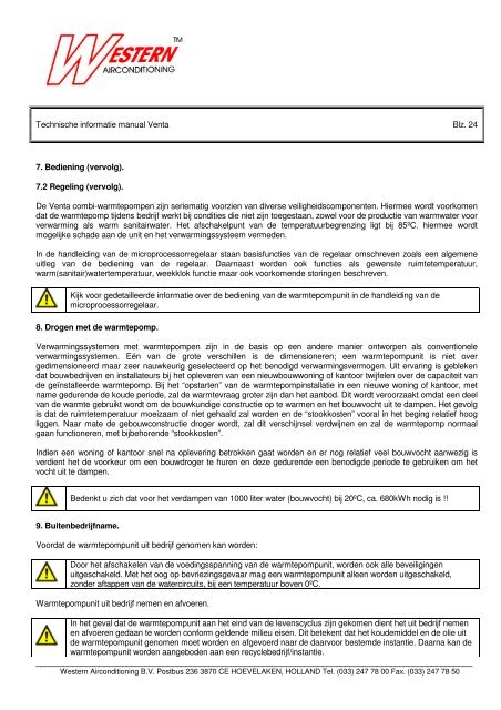 Western ventilatie combi-warmtepompunits voor woningen en ...