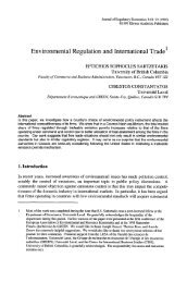 Environmental regulation and international trade - Springer