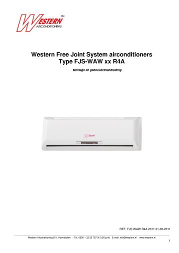 Western Free Joint System airconditioners Type FJS-WAW xx R4A