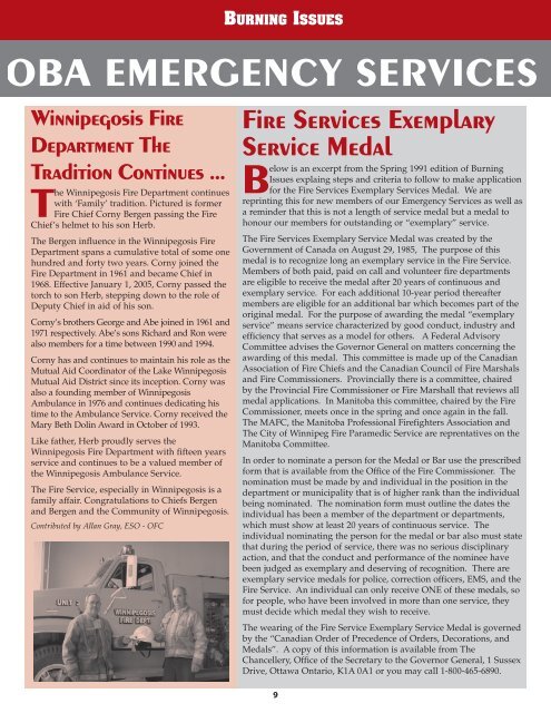 Fall 2005 Issue - Office of the Fire Commissioner