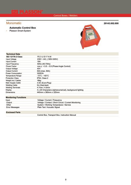 Plasson Electrofusion Fittings SA Catalogue - Incledon