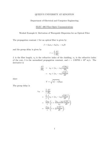 Derivation of Waveguide Dispersion - Department of Electrical and ...