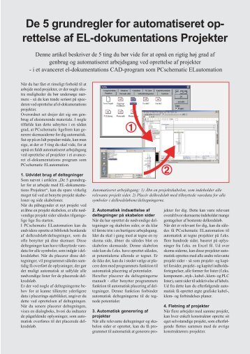 Om automatisk generering af projekter (PDF) - Pcschematic.com