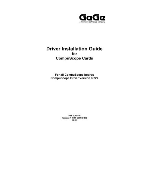 Driver Installation Guide - Egmont Instruments