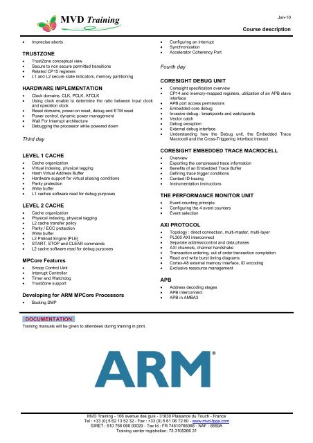 Training ARM CORTEX A9 A9MP SYSTEM DESIGN - Multi Video ...