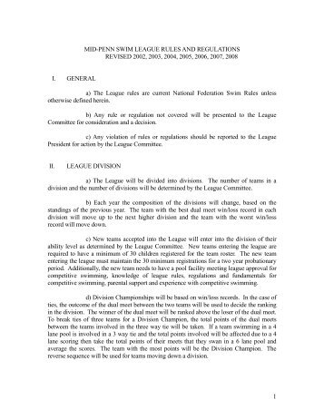 MPSL Rules and Regulations 2008 Final.pdf - Mid Penn Swim League