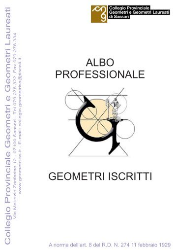 ALBO PROFESSIONALE GEOMETRI ISCRITTI - Collegio dei ...