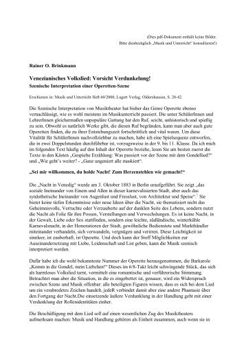 Der Artikel - Institut für Szenische Interpretation von Musik + Theater