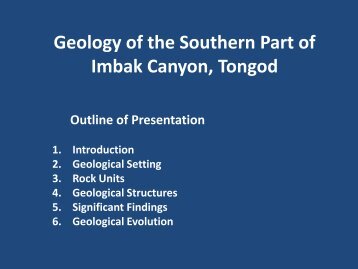 Geological Map of Southern Part of Imbak Canyon - Akademi Sains ...