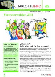 Vertreterwahlen 2011 - Charlottenburger Baugenossenschaft eG