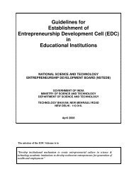 Guidelines for Establishment of Entrepreneurship ... - NSTEDB