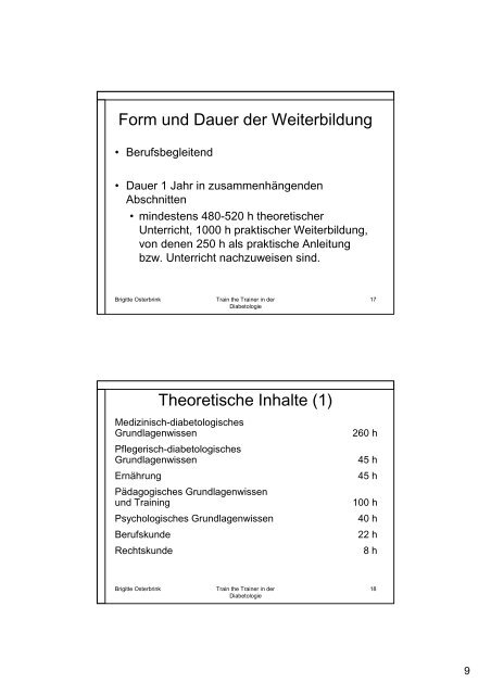 Train the Trainer in der Diabetologie - Zentrum Patientenschulung