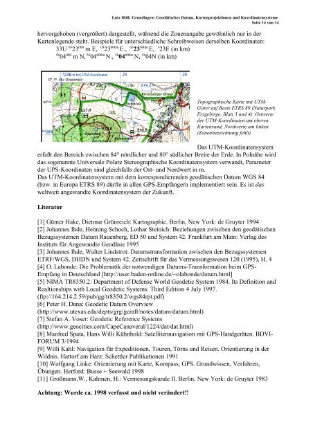 GPS, geodätisches Datum und Gauß-Krüger ... - myDARC.de