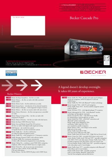 Becker Cascade Pro - Harman/Becker Automotive Systems GmbH