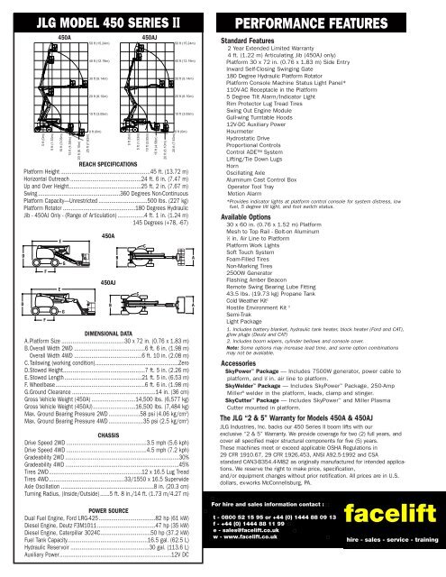 JLG 450A Series II - Facelift