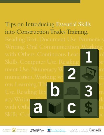 Tips on Introducing Essential Skills into Construction Trades Training