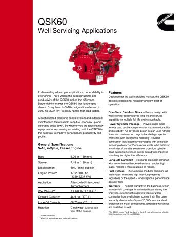 Well Servicing Applications - Cummins Engines