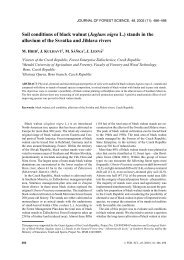 Soil conditions of black walnut (Juglans nigra L.) stands in the ...