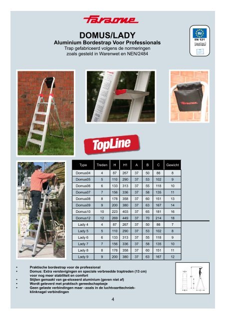 TopLine Trappen en Ladders Collectie 2010 - Veenma