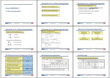 Ãbung MASSIVBAU I Nachweise im G. d. Gebrauchstauglichkeit ...