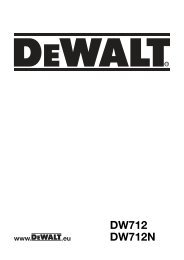 Instruction Manual (Europe) - Service - Dewalt