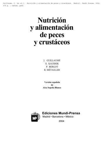 NutriciÃ³n y alimentaciÃ³n de peces y crustÃ¡ceos