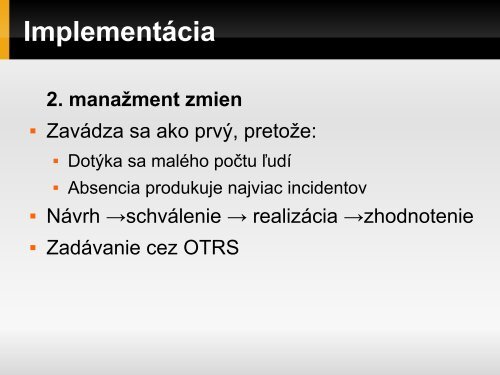 ManaÅ¾ment IT sluÅ¾ieb na FEI STU v Bratislave podÄ¾a zÃ¡sad ITSM/ITIL