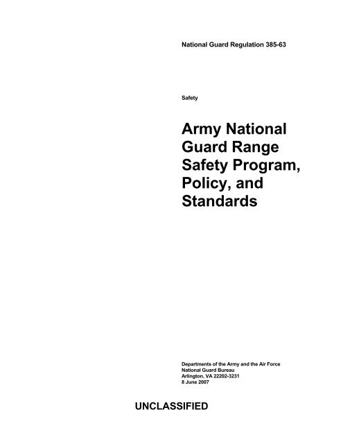 NGR 385-63 - NGB Publications and Forms Library - U.S. Army