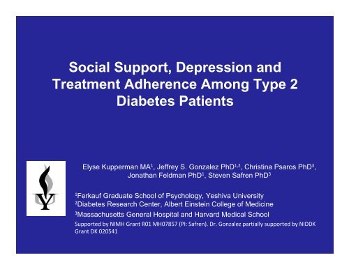 Social Support, Depression and Treatment Adherence Among Type ...