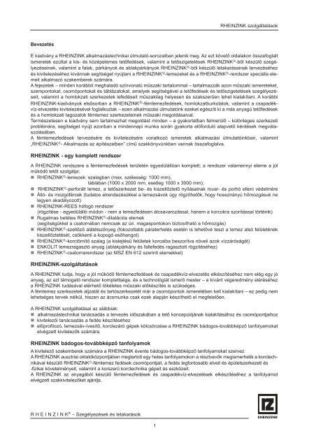 Bádogos csatlakozási útmutató