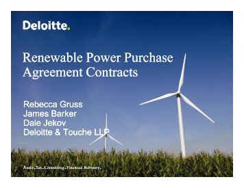 Renewable Power Purchase Agreement Contracts - Deloitte